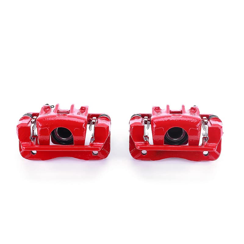 Power Stop S2704 Rear Pair of High-Temp Red Powder Coated Calipers For Hyundai Sonata, Hyundai XG300, Hyundai XG350, Kia Magentis, Kia Optima [Model Specific]