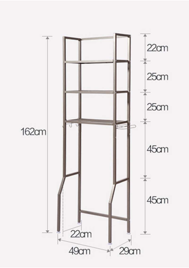 Bathroom Toilet Shelf BTBT Toilets Shelf Toilet Toilets Storage Shelf (color : Champagne gold)