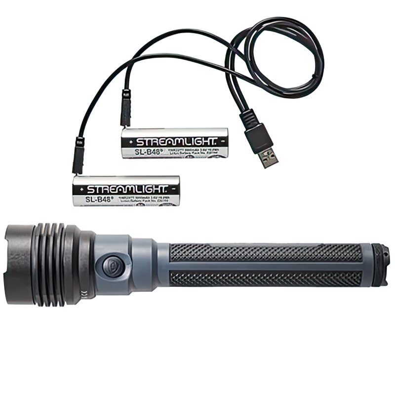 Streamlight ProTac HL 88131 5,300-Lumen 80,000-Candela Rechargeable Flashlight with 120V USB Adapter, Y USB-C Cord, and Wrist Lanyard, Black