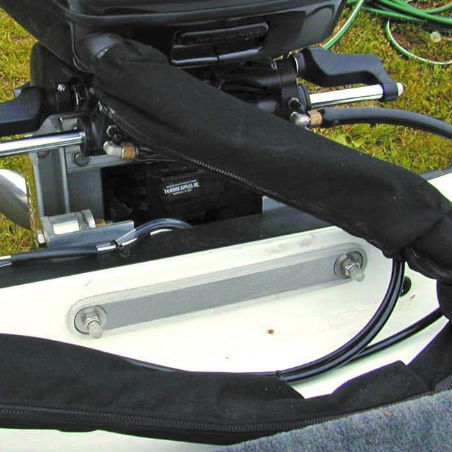 Heavy-Duty T-H Marine 6061 Aluminum Transom Support Plate - High-Performance Boat Engine Support, Durable Load Distribution for Marine Use, Standard Lower Bolt Hole Support