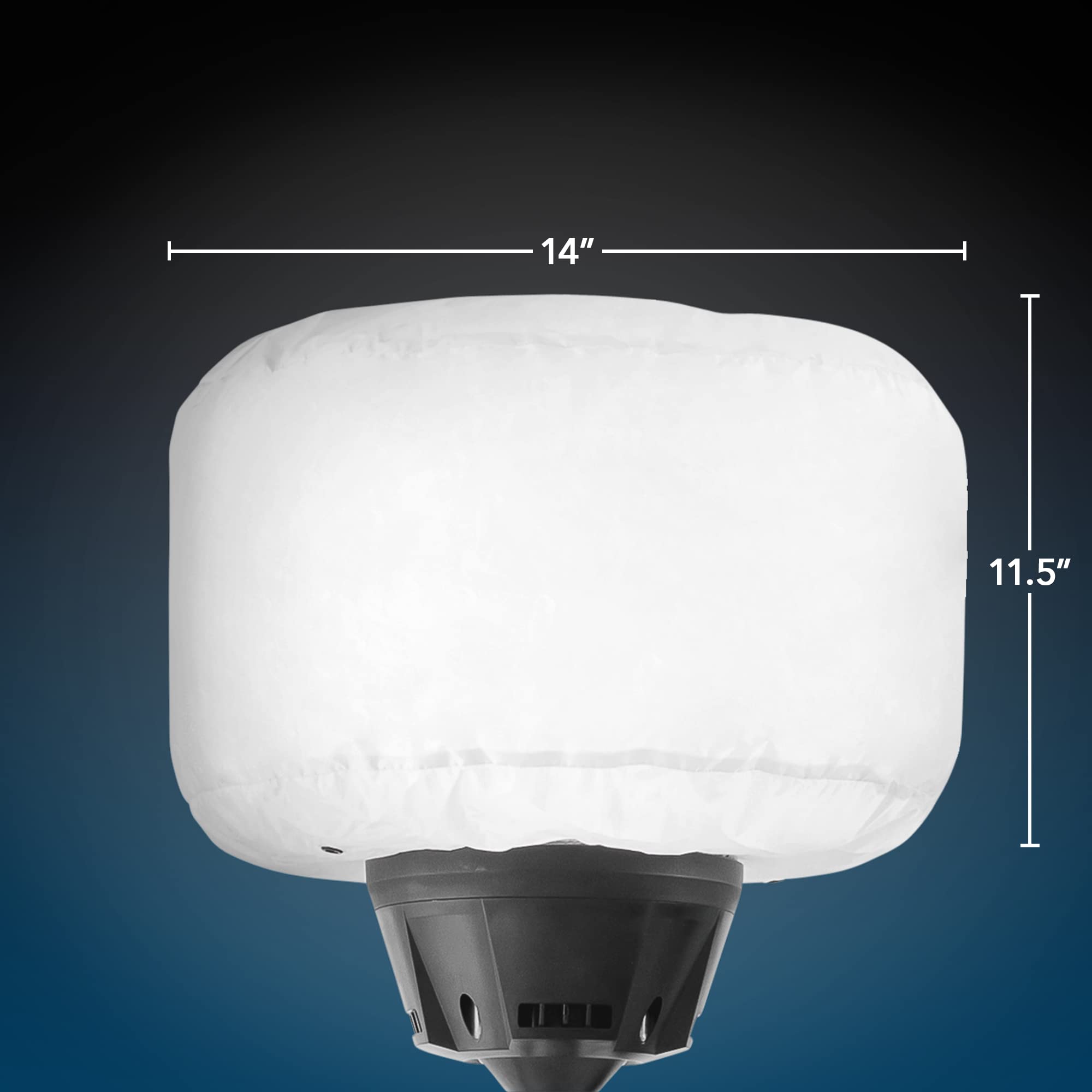 60W LED Balloon Light by E-Z UP SKYFUZE and Tripod with Over 5,000 sqft of 360-degree Illumination, 7,800 lumens