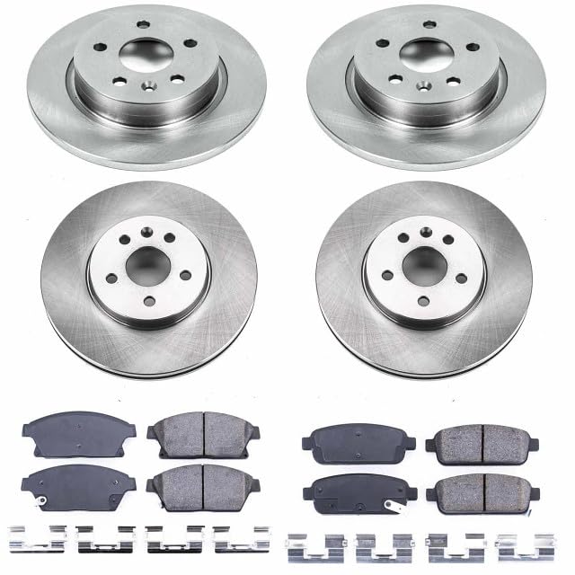 Power Stop KOE6792 Front and Rear Replacement Brake Kit-OE Brake Rotors & Ceramic Brake Pads For Buick Encore 2013-2017 [Model Specific]
