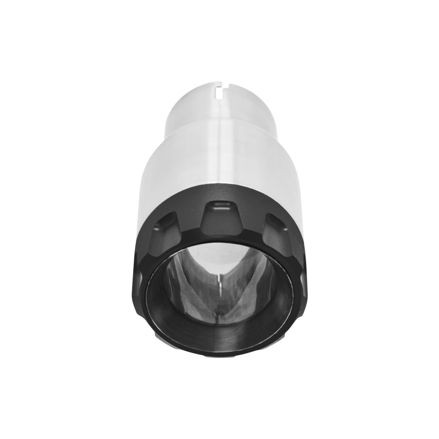 Flowmaster Exhaust Tip 15316 3.5 Inch Angle Cut Brushed 304 Stainless Steel/Black Aluminum Fits 2.50 Inch Tubing Clamp on