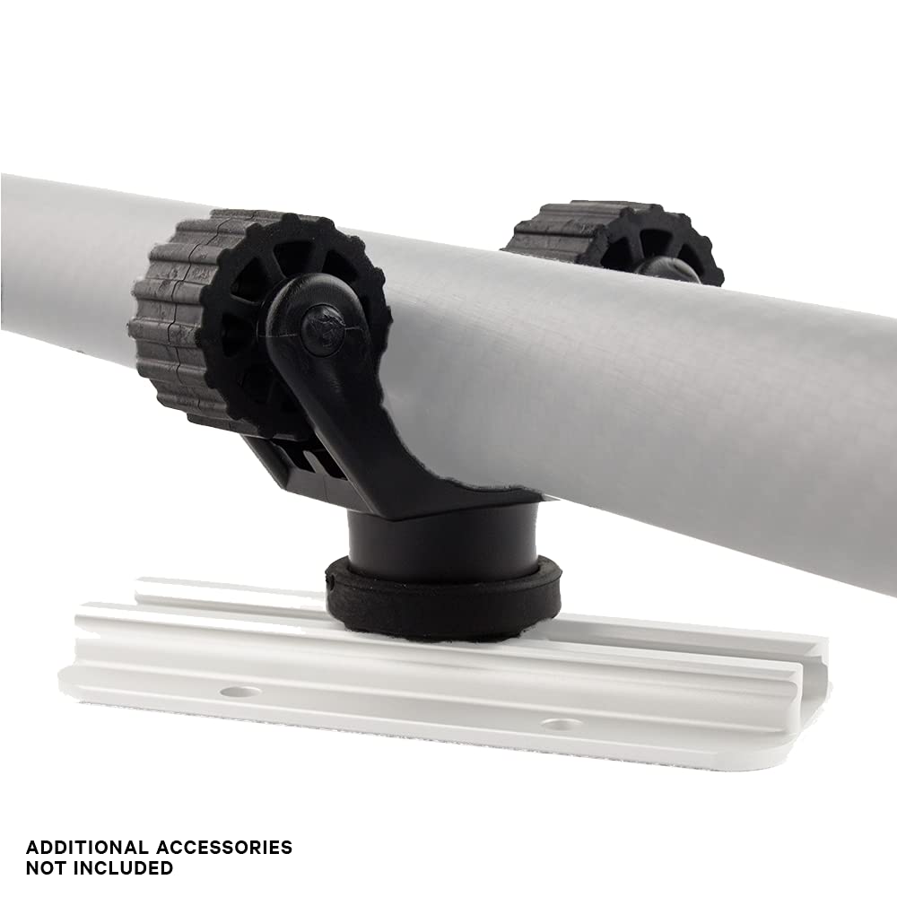 YakAttack Kayak Paddle Holder RotoGrip | Secure & Low-Profile Paddle Holder | Track Mount Compatible with GearTrac, MightyMount, and Most Kayak Track Systems | Rail Mount Oar Grip
