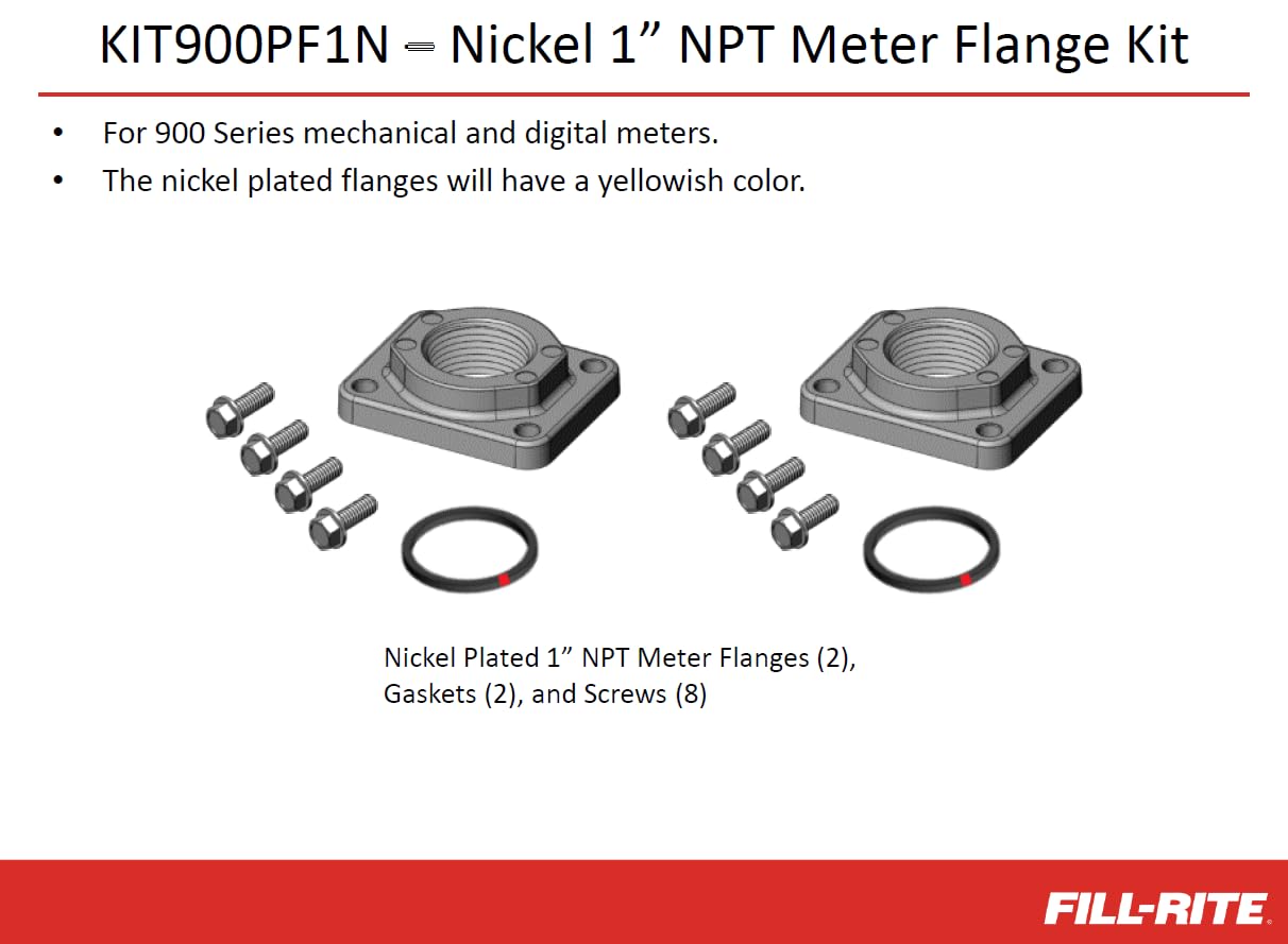 KIT900PF1N Fill-Rite Kit, 900 1" NPT Meter/Flange Nickel