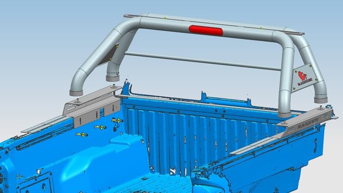 Black Horse Classic Roll Bar Black Compatible with 2019-2023 Ford Ranger-RB08BK