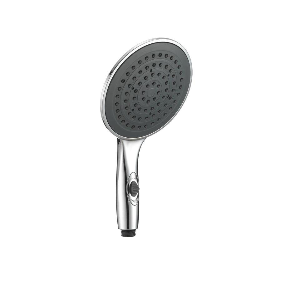 Luxury Dura Faucet (DF-SA434-CP) 6” Rain Shower Wand for RVs – Chrome, Single Function Handheld Shower Head with Eco-Friendly On/Off Switch, Lightweight, Lead-Free, Easy Install, 2.5 GPM