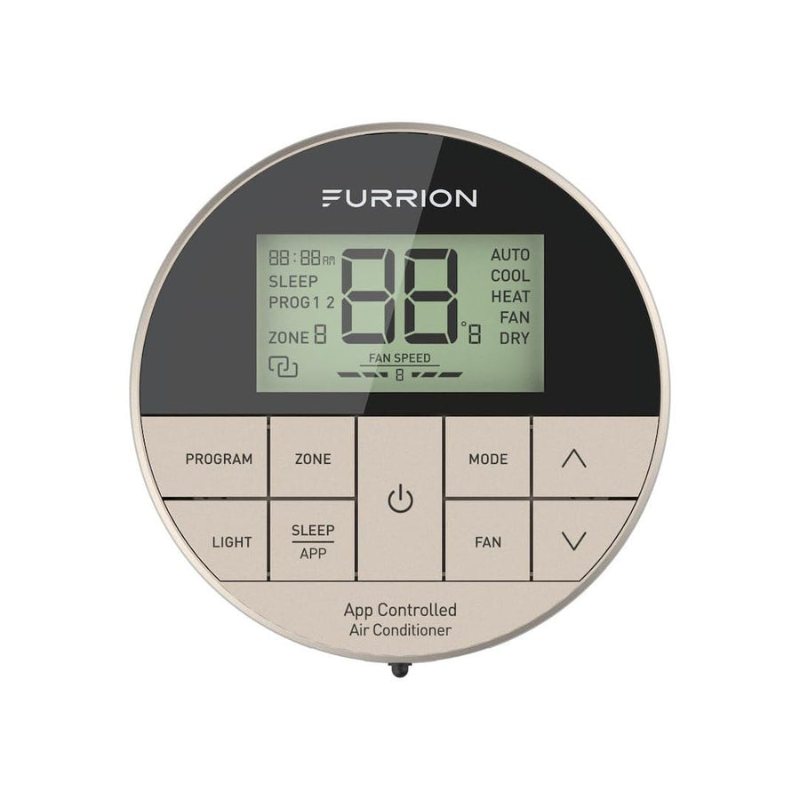 Furrion Multi-Zone Enhanced Wall Thermostat with App Control for Chill RV Air Conditioner Systems, Three Fan Speeds, Sleep Function, Auto Restart, LCD Digital Display, Backlight - 2022068580