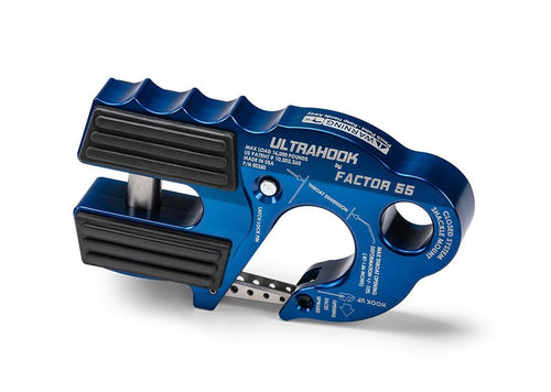 Ultrahook Factor 55 Closed System Shackle Pin Mount, Designed for Steel Cables and Synthetic Ropes - Blue