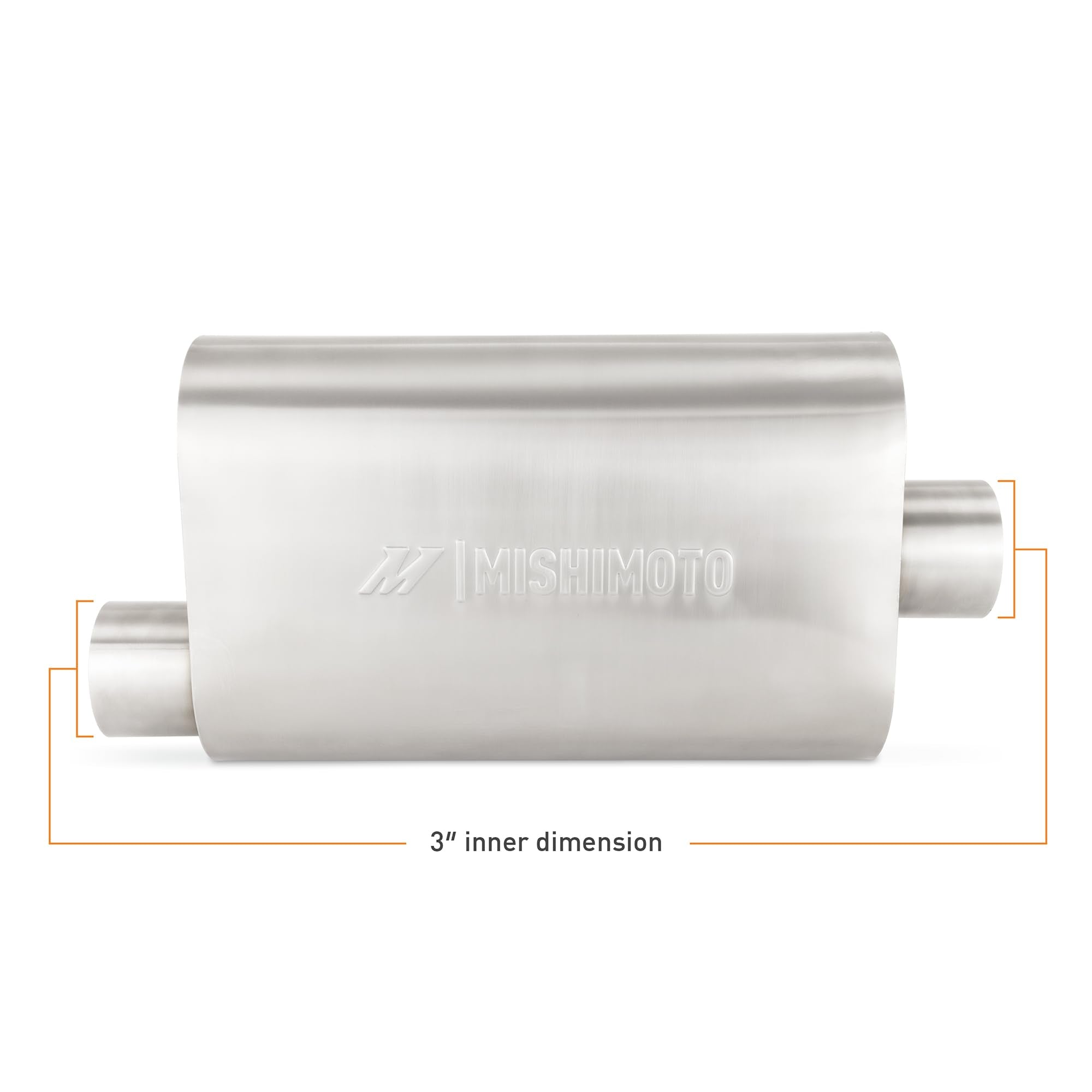Mishimoto Exhaust Muffler Universal Stainless-Steel, 3-Inch