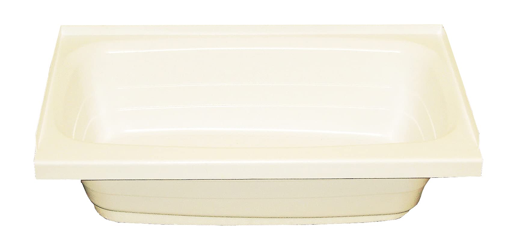 24" x 36" Lippert Replacement Parchment Bathtub with Left Drain, Scratch-Resistant ABS Acrylic for RVs, Travel Trailers, 5th Wheels, Motorhomes - P2436LHSPK
