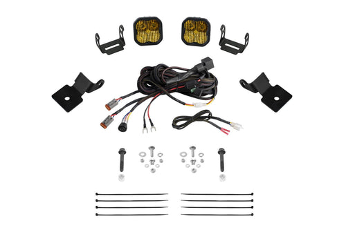 Stage Series Diode Dynamics A-Pillar Pod Kit compatible with Polaris RZR Pro 2020-2023, SS3 Sport Yellow Combo