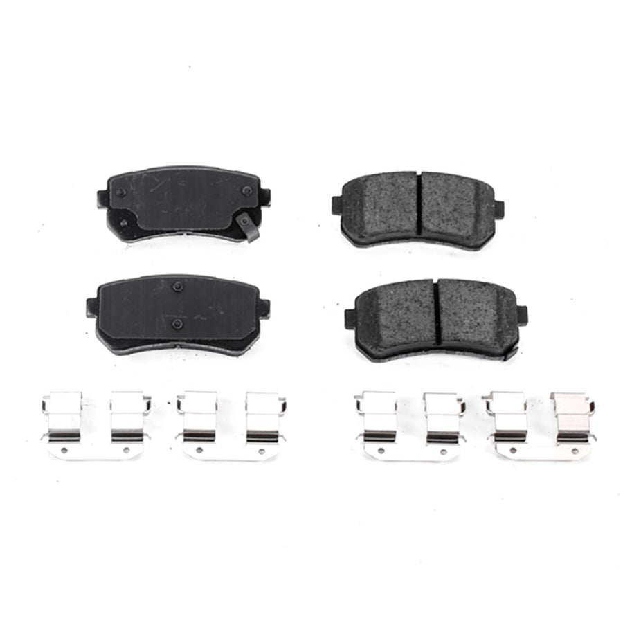 Rear Brake Kit Power Stop For Hyundai Sonata 2016-19 | Kia Optima 2016-20 - Ceramic Brake Pads With Installation Hardware, 17-1829