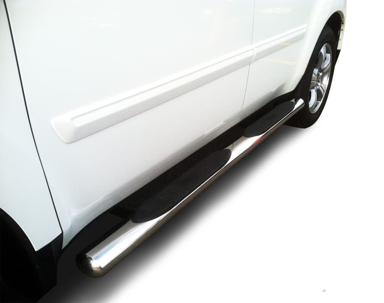4in Black Horse Side Steps Stainless Steel Compatible with 2009-2015 Honda Pilot-9H1401SSOV