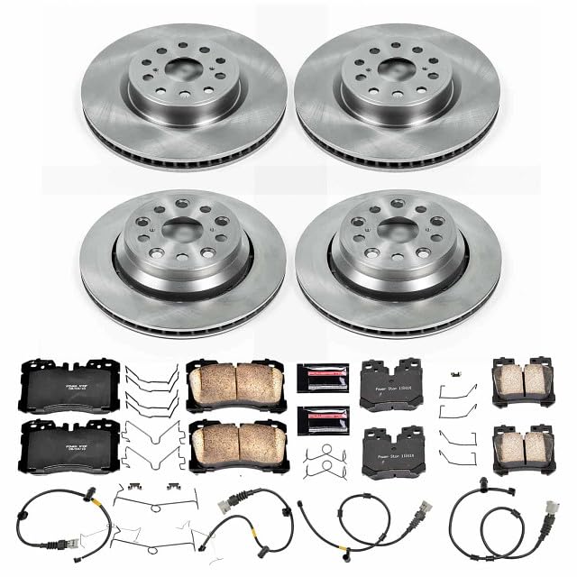 Power Stop KOE5825 Replacement Brake Kit-OE Front and Rear Brake Rotors & Ceramic Pads For Lexus LS460 2010-2017 [Model Specific]