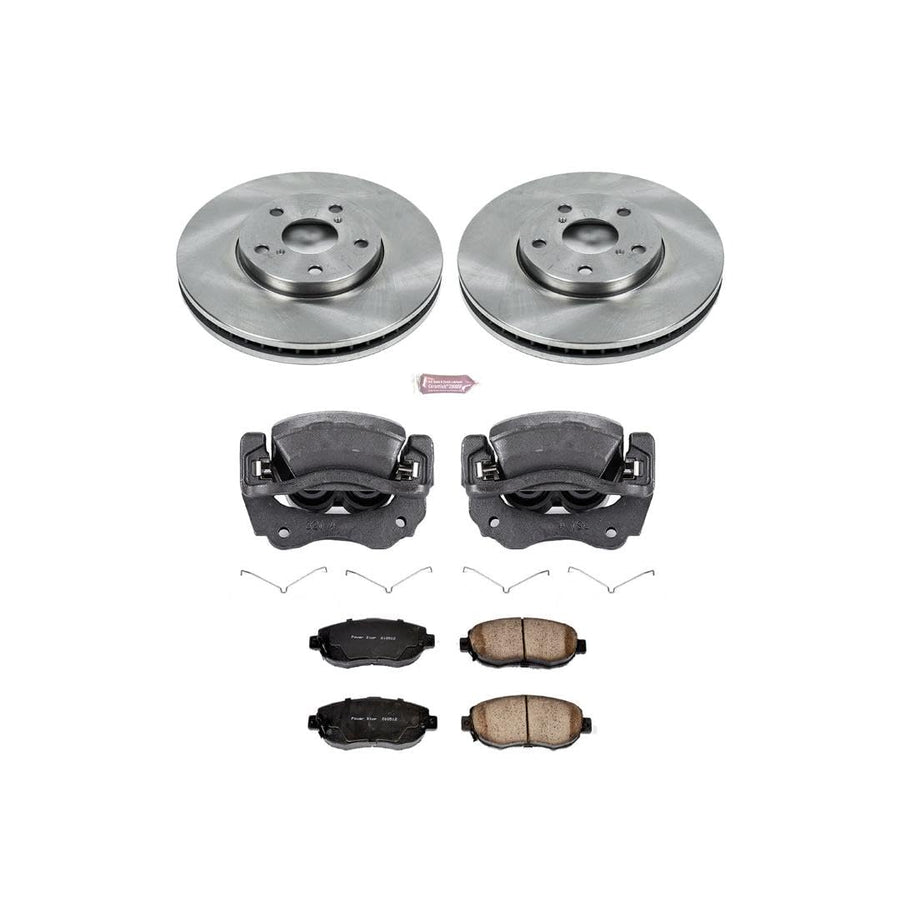 Power Stop KCOE1077A Replacement Autospeciality Front Caliper Kit- OE Rotors, Ceramic Brake Pads, Calipers For Lexus GS300, Lexus GS400, Lexus GS430, Lexus SC430 [Model Specific]