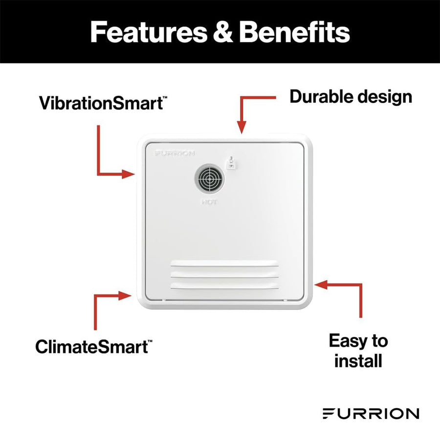 Furrion 18.1" x 16.1" Retrofit Black Door for Tankless RV Water Heating System FWH41EA-BL-AM