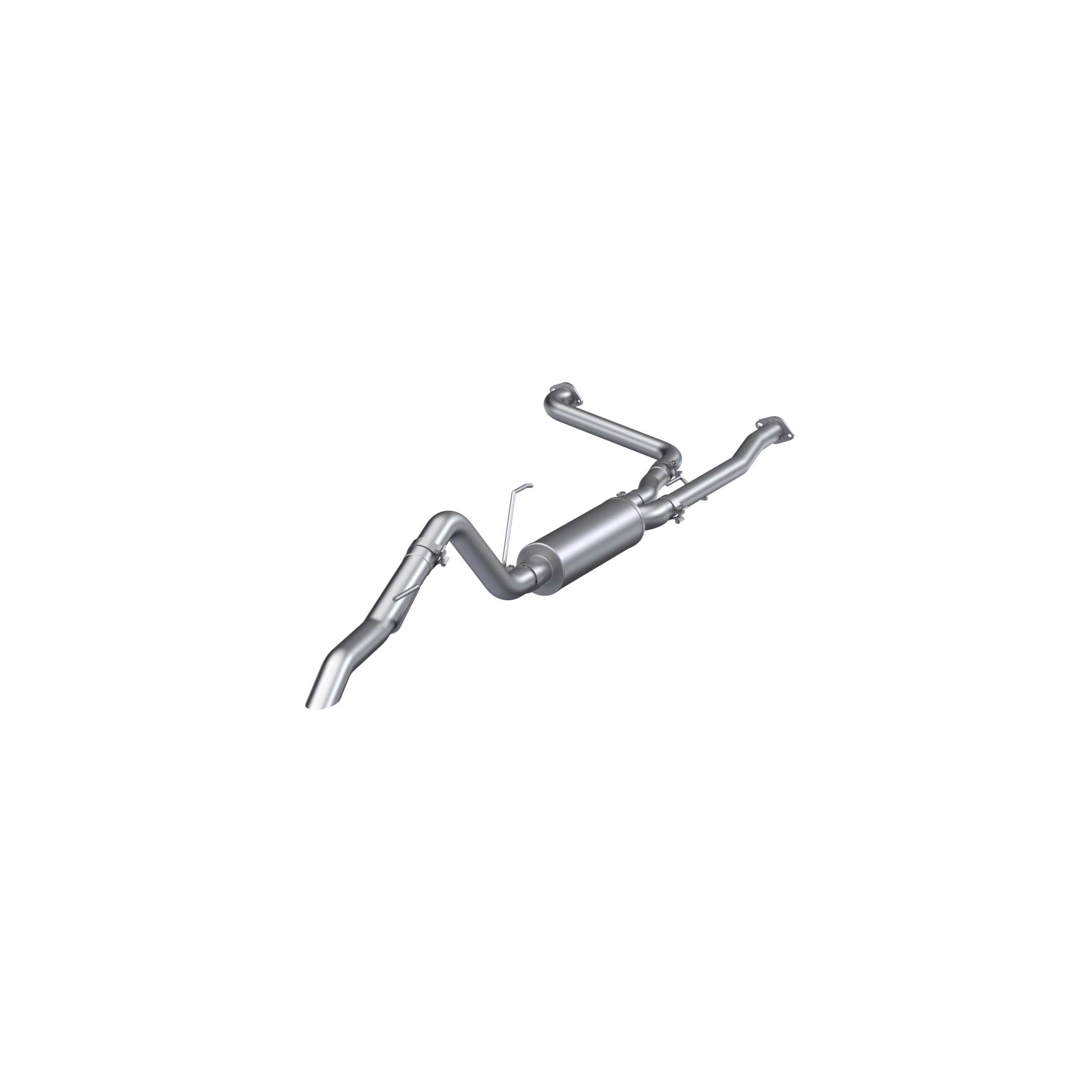 22-23 Nissan Frontier MBRP 3.8L 3in Tip 3in Cat Back Turndown Exit Street Profile - Aluminized Steel
