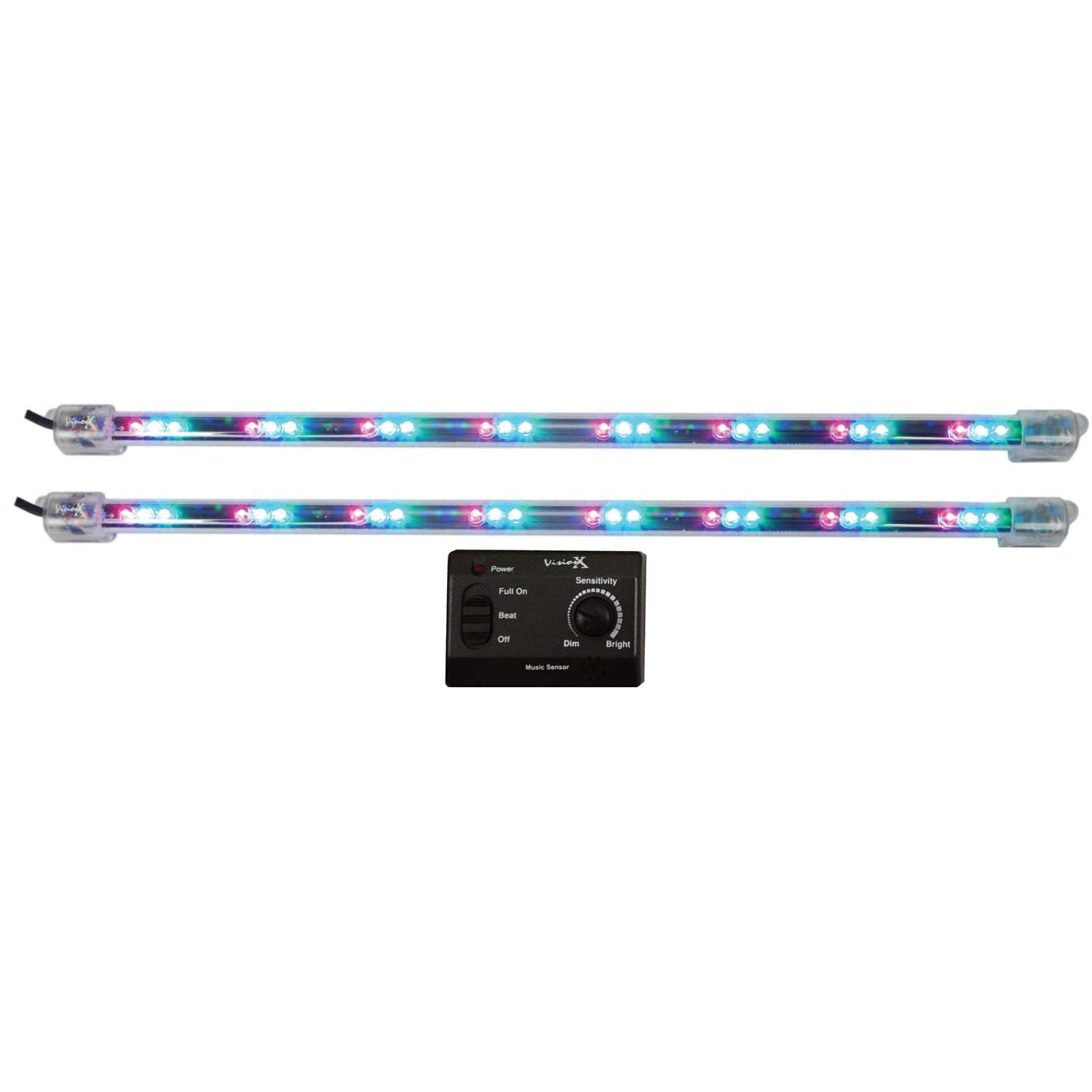 Vision X HIL-M12M Lighting 12" Multi Color LED Light Bar - Pack of 2