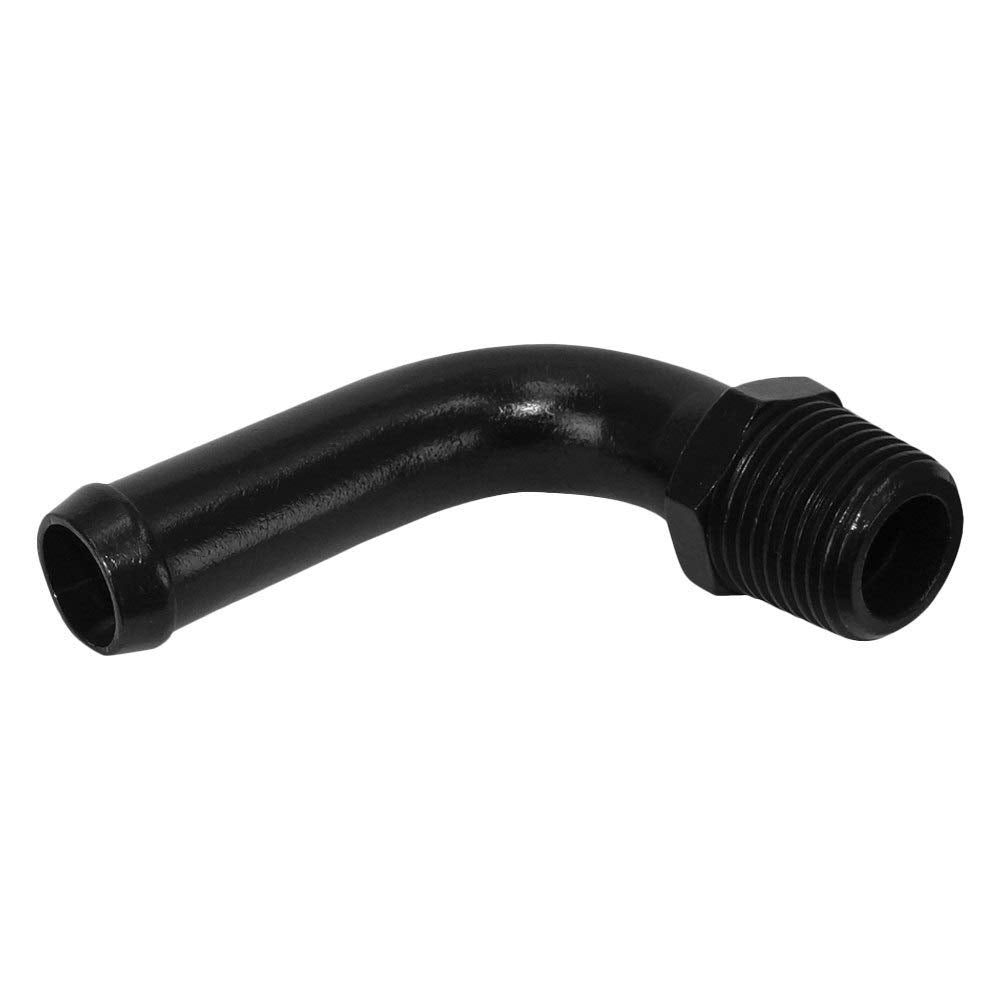 Moroso 90 DEG, FITTING, BLACK, STREAMLINED, 3/8 IN. TO 1/2 IN