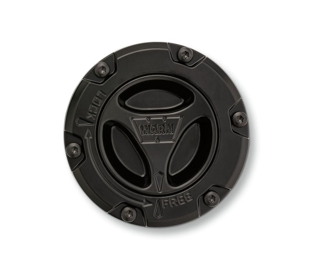 95060 WARN Premium Manual Locking Hub with Stainless Steel Dial, Dual Seals and 35 Splines, Black, 1 Pair