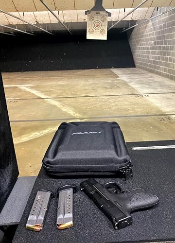 Plano Pistol Stealth Case, Lightweight Gun Carrying Case for Pistols, Lockable Dual Zipper Pulls with EVA Construction and Protective Foam