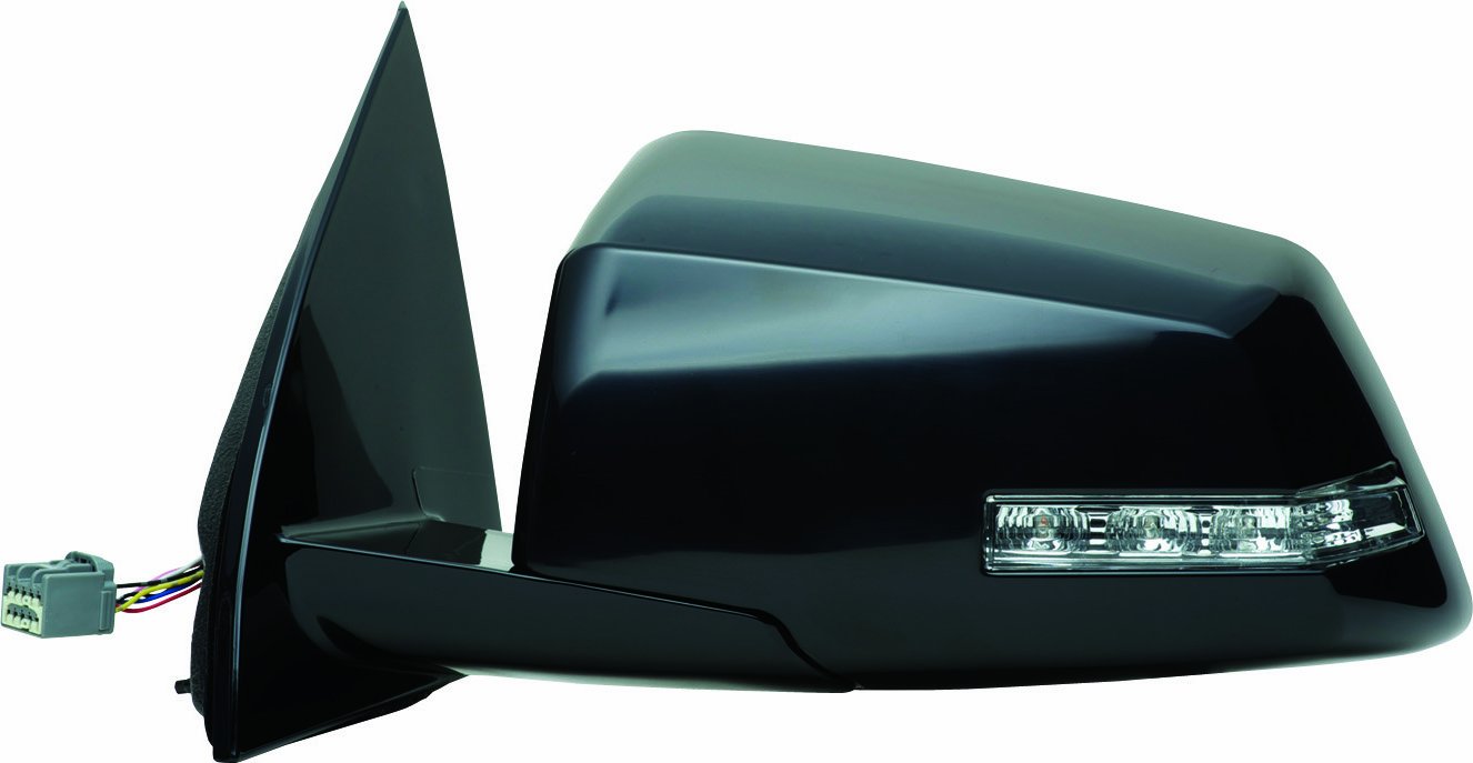 Mirror Driver Side for Saturn Outlook, Black, 2nd Design, PTM, w/Turn Signal, Foldaway, Heated Power