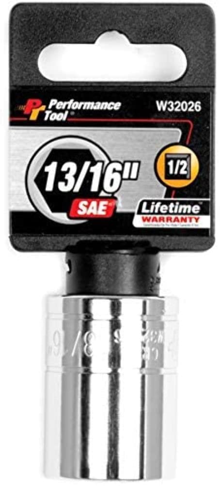 W32026 Performance Tool 1/2 Drive 6-Point Socket, 13/16