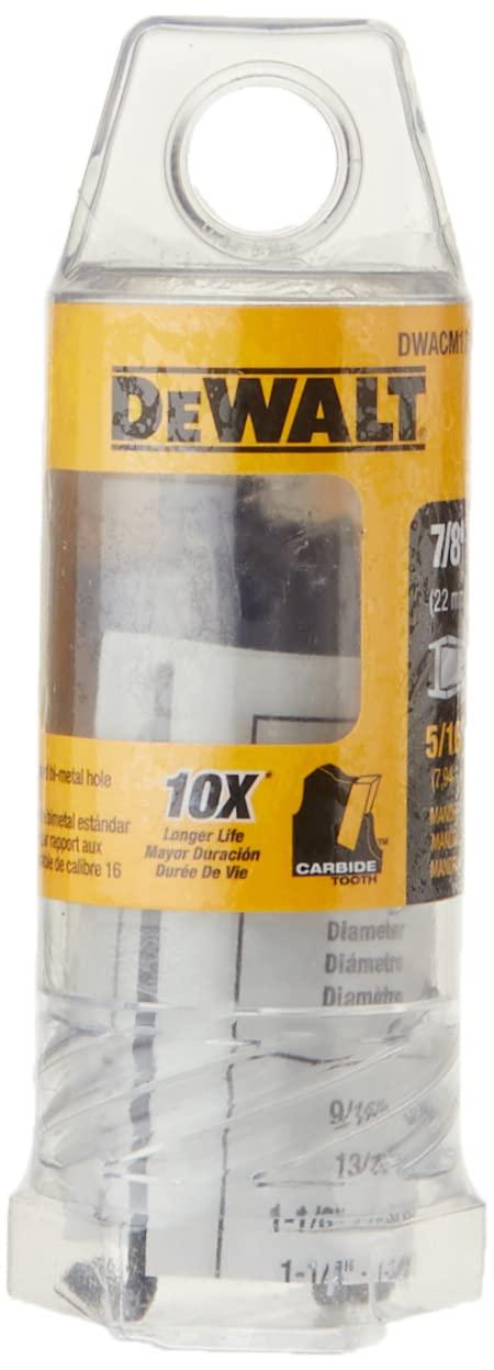 DEWALT Metal Cutting DWACM1814 Carbide Holesaw, 7/8"