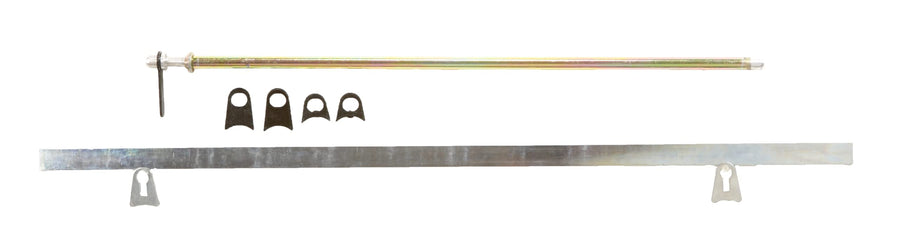 RaceQuip Mounting Kit Window Net 26.5" Round Spring Loaded Pin Type Top Bar 35" Flat Bottom Bar Zinc Plated Steel 700106