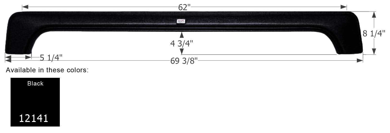 Fender Skirt ICON, Tandem, Fleetwood, FS2141, Black