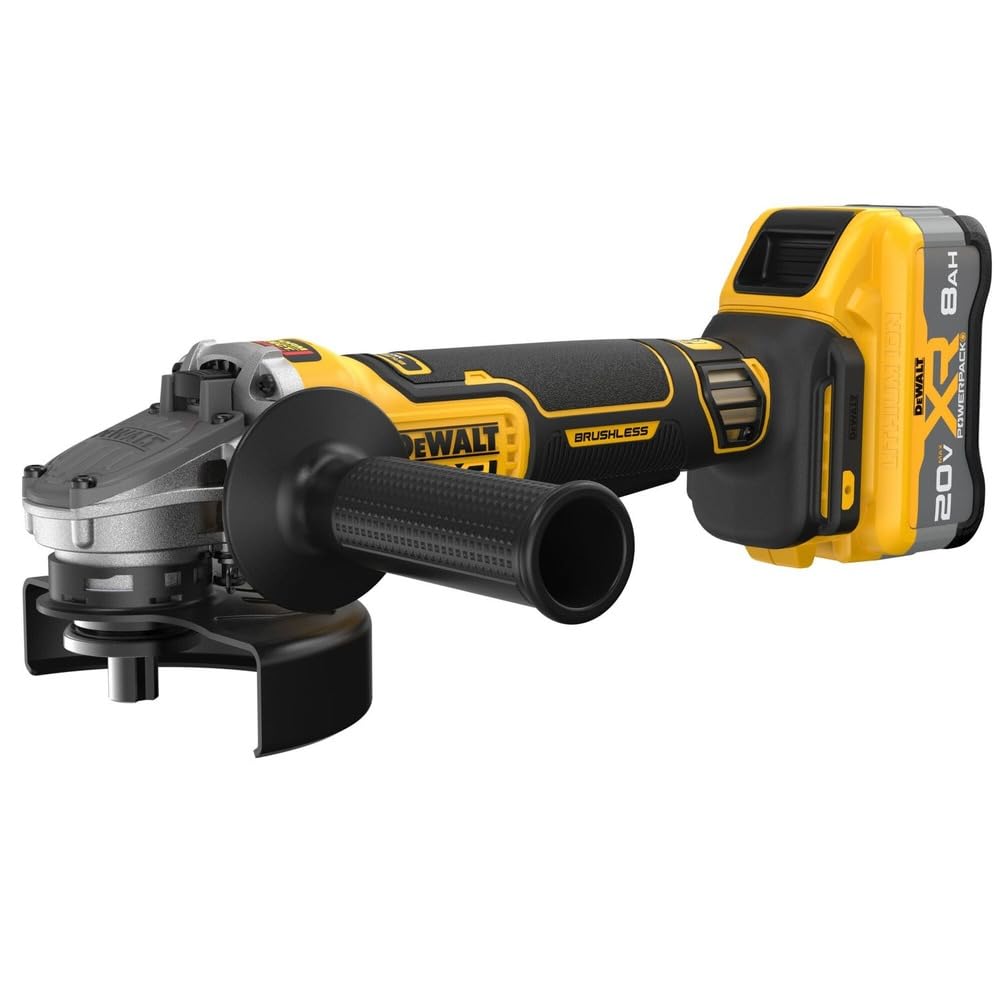 20V MAX XR DEWALT Brushless Cordless 4-1/2 in. - 5 in. Angle Grinder Kit with XR POWERPACK (DCG410WW1)