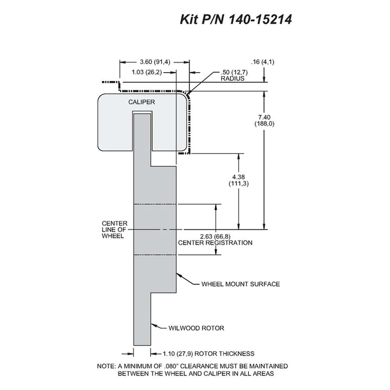 Front Hat Kit FNSL6R,12.88"