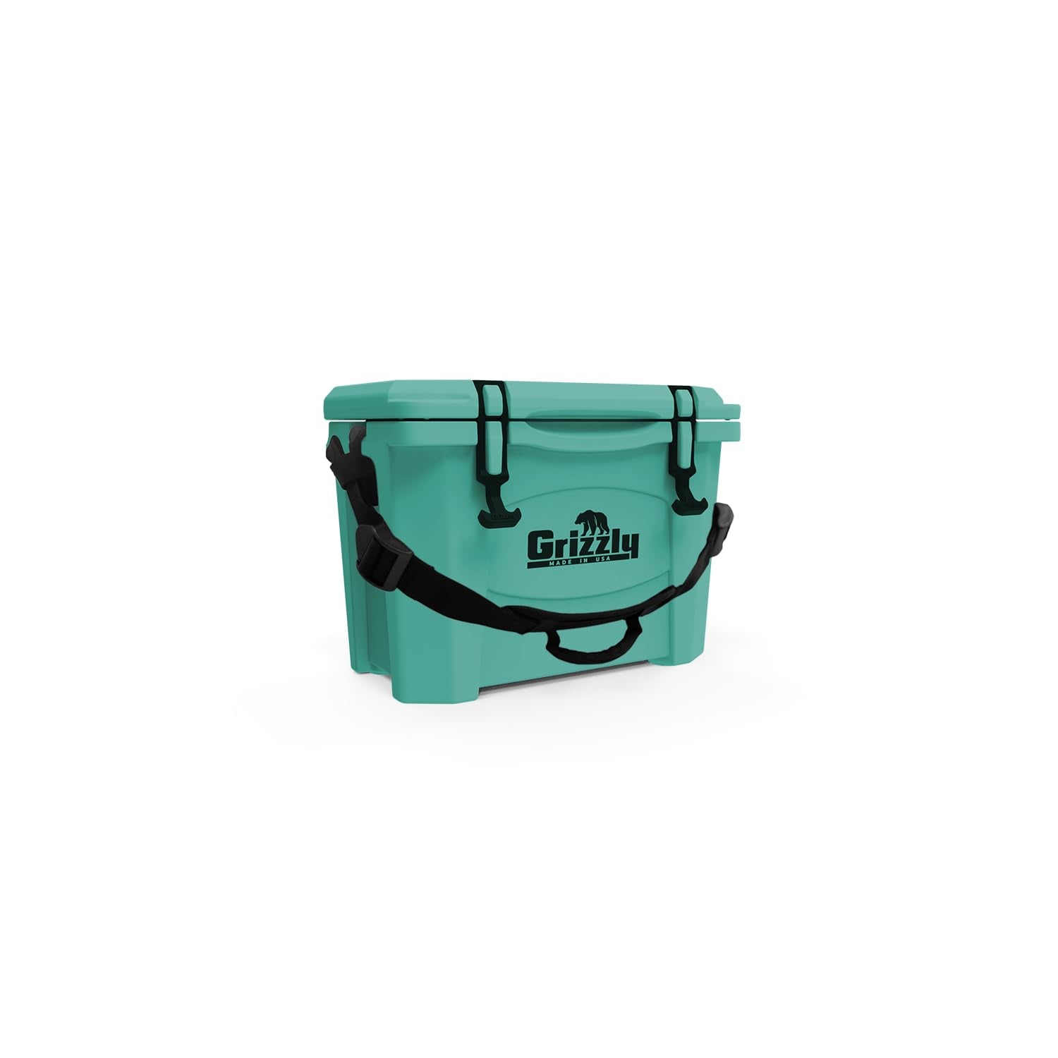 15 Cooler Grizzly | 15 qt Ice Chest Durable Rotomolded Insulated | Made in USA | Warranty for Life | For Beach Boat Camping Fishing Hunting | G15 | Seafoam