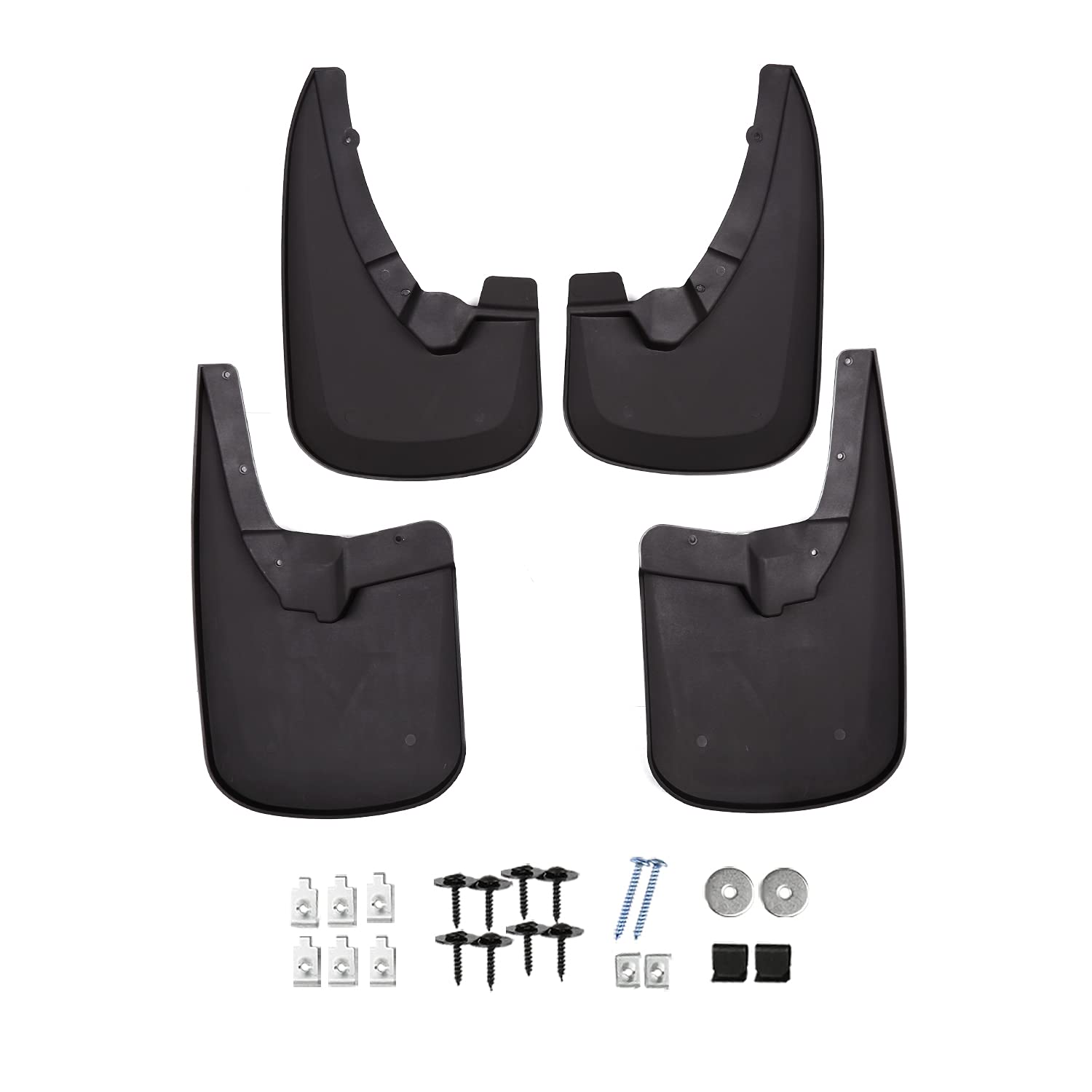 4PC Spec-D Tuning Mud Flaps Splash Guard w/o Wheel Lip Set Front + Rear Compatible with Dodge Ram 2009-2018