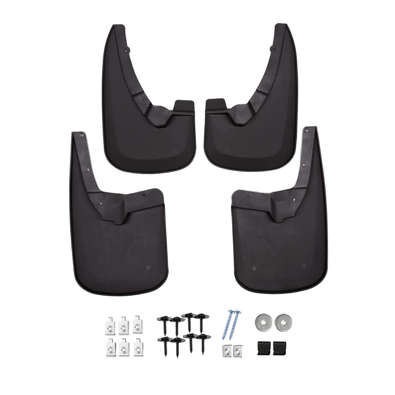 4PC Spec-D Tuning Mud Flaps Splash Guard w/o Wheel Lip Set Front + Rear Compatible with Dodge Ram 2009-2018