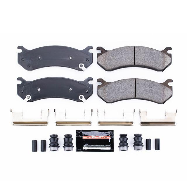 Power Stop Z23-785 Z23 Evolution Sport Carbon Fiber Infused Ceramic Brake Pads with Hardware For Escalade | Chevy Avalanche Silverado Suburban Tahoe | GMC Sierra Yukon [Application Specific]