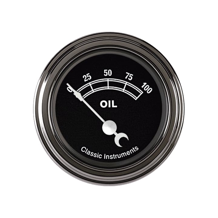 Traditional Classic Instruments TR81SLC 2 1/8" Oil Pressure Gauge
