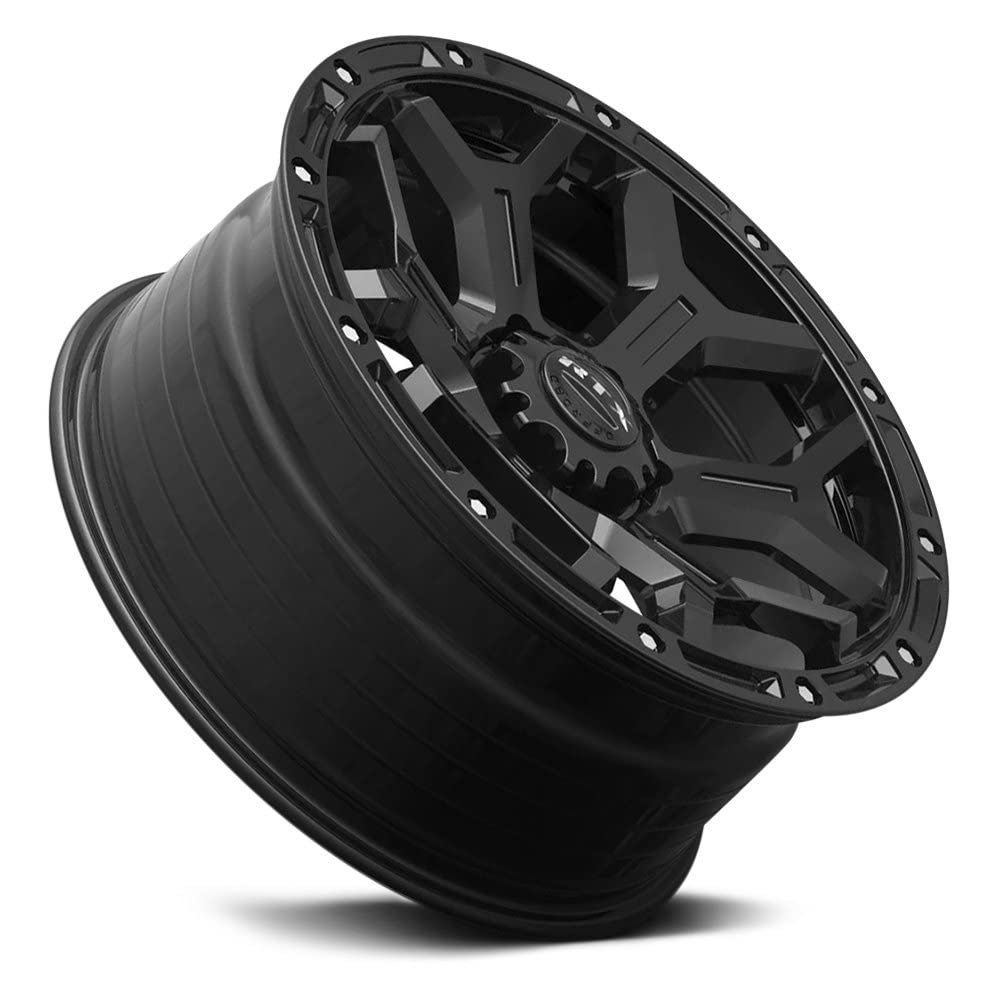 Custom RTX GOLIATH Wheel - 20x9, 0 Offset, 6x139.7 Bolt Pattern, 106.1mm Hub - Satin Black with Milled Rivets Rim