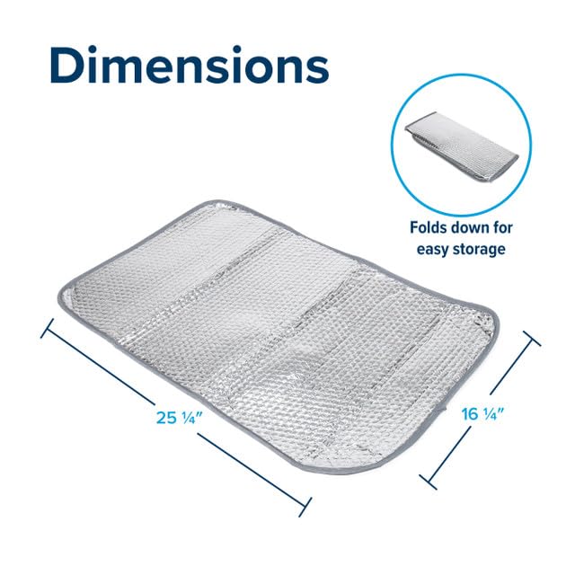 Camco SunShield 45167 Reflective Door Window Cover | Helps Protect Your RV from Harmful UV Rays and Regulates RV Temperature | 16" (L) x 25" (W)