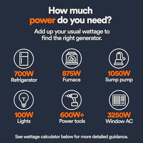 Generac 8011 GP7500E Portable Generator - 7,500-Watt Dual-Fuel Compatible - Gas and Propane - COsense Technology with Electric Start - Powerrush Advanced Technology - Reliable Power Solution