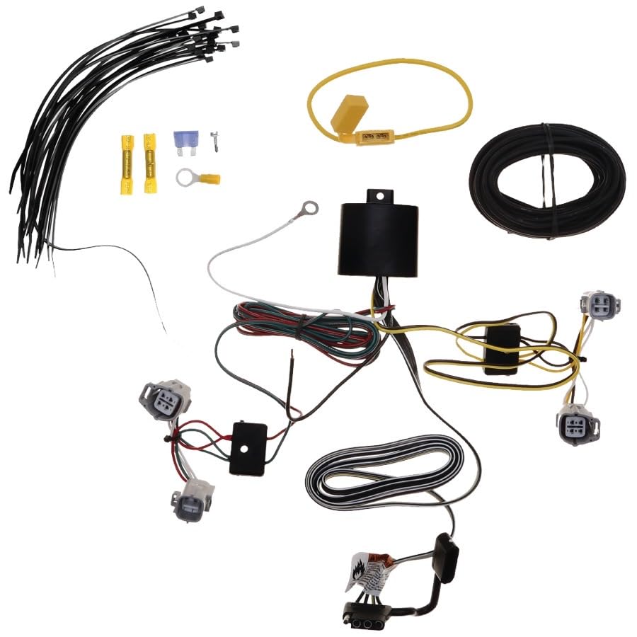 T-One® Tekonsha 118886 T-Connector Custom Harness, 4-Way Flat, w/Circuit Protected ModuLite® HD Module, Compatible with Toyota Corolla Cross