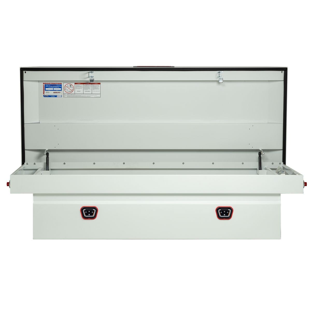 Weather Guard Saddle Box Model 116-3-04, Steel, Full Extra Wide, White, 14.4 cu ft