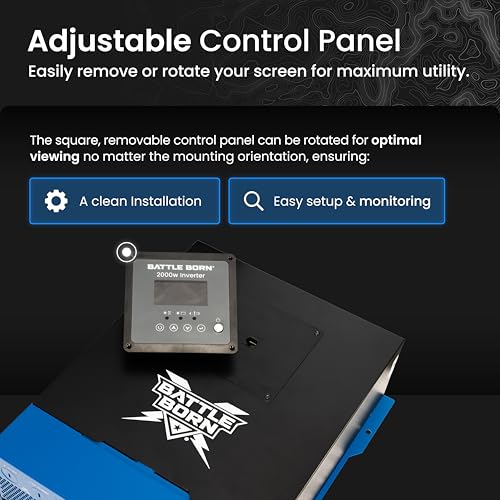 2000W Battle Born Inverter - Pure Sine Wave AC Power with High Surge Capability - Built for RV, Marine, Solar, & Off-Grid Power Systems
