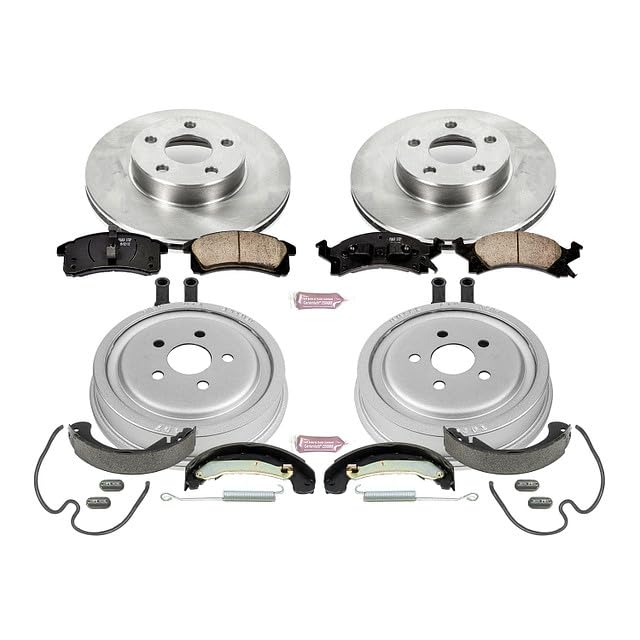 Power Stop Autospecialty KOE15221DK Front and Rear Replacement Brake Kit-OE Brake Drums & Ceramic Brake Pads