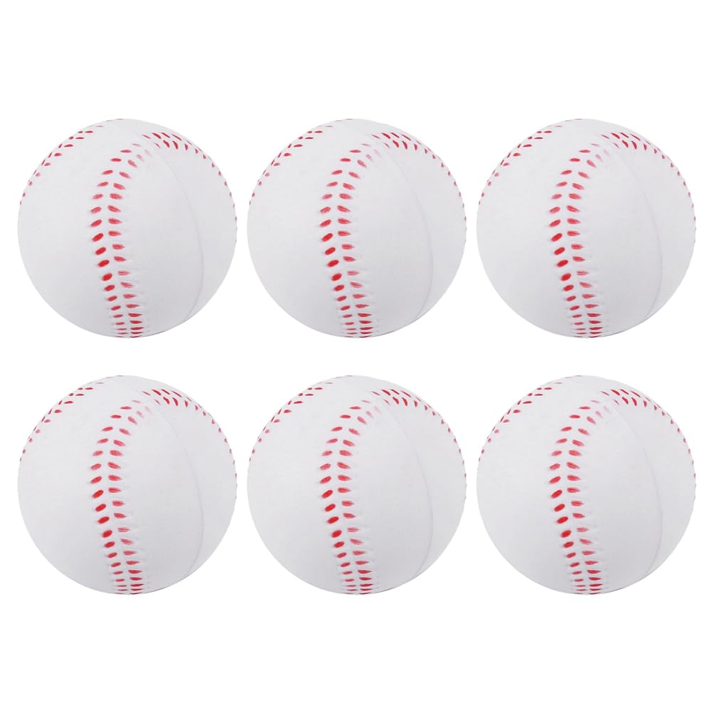 6 x Bdfhjln Sports Baseball Reduced 10 Inches Soft Ball for Adults and Youth for Game Competition Pitching Catching Training