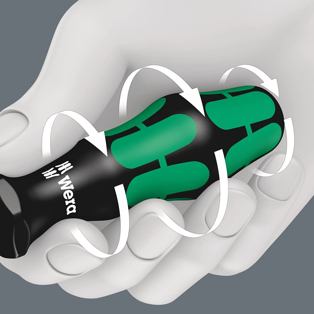 Wera - 334/6 Kraftform Plus 5105650001 Screwdriver Set with Rack and Lasertip, 6-Pieces, Multicolor, Slotted: 6.5x150mm, 3x80mm, 4x100mm, 5.5x125. Phillips: PH1x80, PH2x100