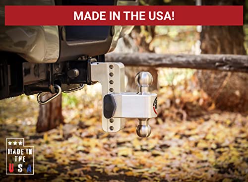Safe Load Weigh Safe BW Gooseneck Ball Hitch - Premium Tow Hitch for Trailers - Built-in Tongue Weight Gauge - 30,000 lbs GTW, 7,500 Tongue Weight, 2-5/16" Stainless Steel Tow Ball