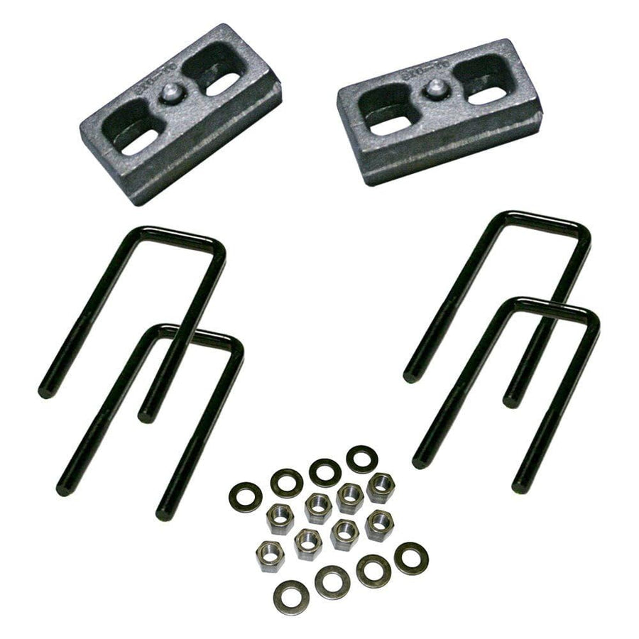SUPERLIFT SUSPENSION RealTruck 2" Block Kit for Suburban/Blazer/Tahoe | Rear Lift Blocks, U-Bolts, & Hardware | 3225 | Fits 1988-1998 GM 1500 Pickup & 1992-1999 1500 Suburban, Blazer, and Tahoe