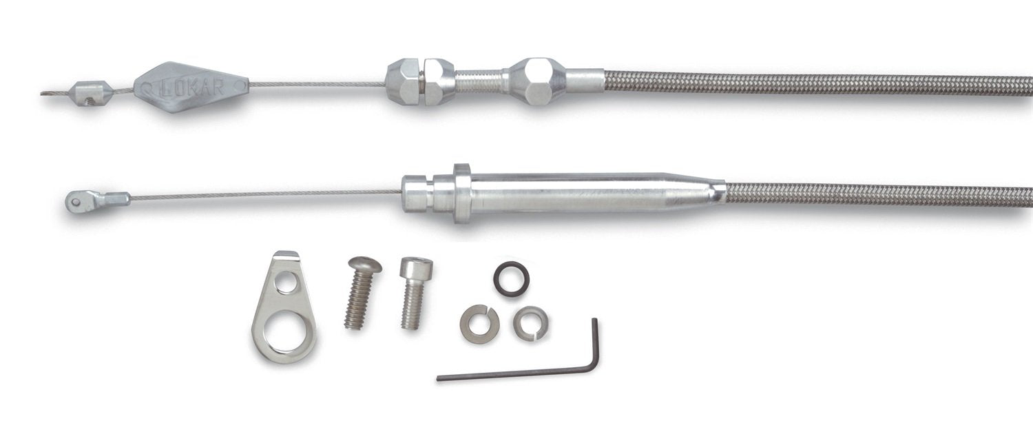 Hi-Tech Lokar KDP-20C6HT Polished Kickdown Cable for Ford C-6 Transmission
